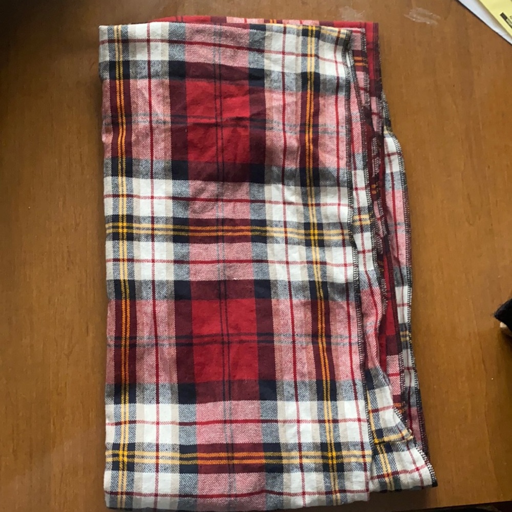 Plaid infinity scarf